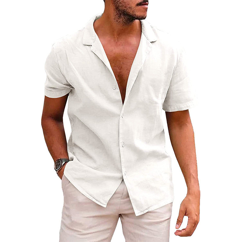 Men’s Casual Short-Sleeve Button-Down Shirt
