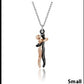 Hot Sale Affectionate Hug Necklace Couples Anniversary Valentine's Day  Gift Fashion Punk Street Style Pendant Necklace