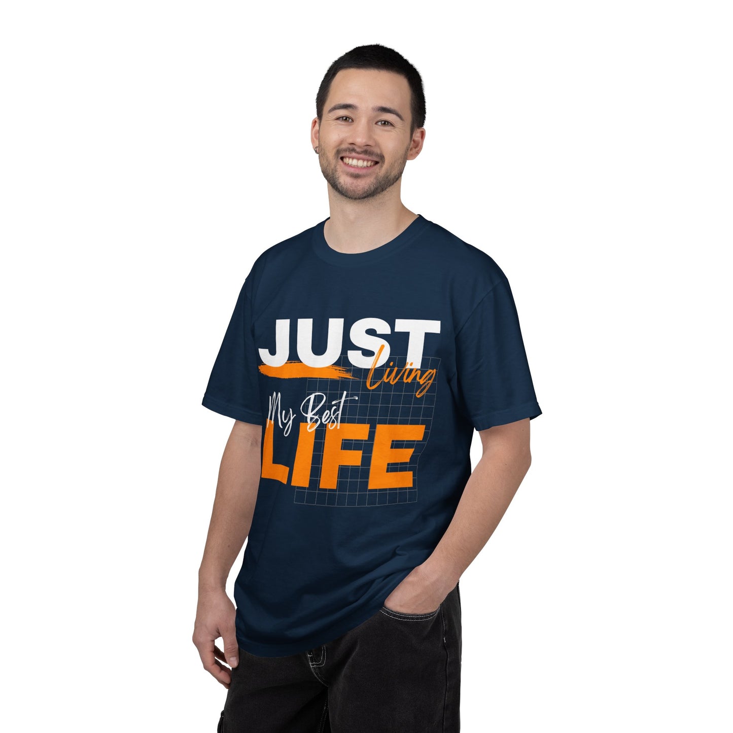 Living Life T-Shirt — Minimal Orange Surf Graphic Tee