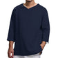 Men’s Loose Casual V-Neck Pullover Shirt