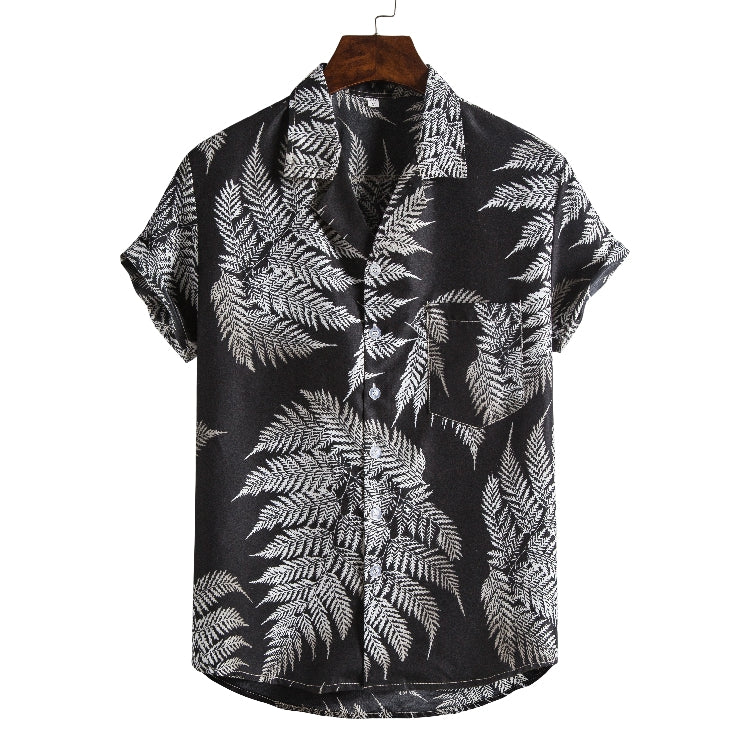 Men’s New Printed Short-Sleeve Beach T-Shirt – Fresh Summer Style