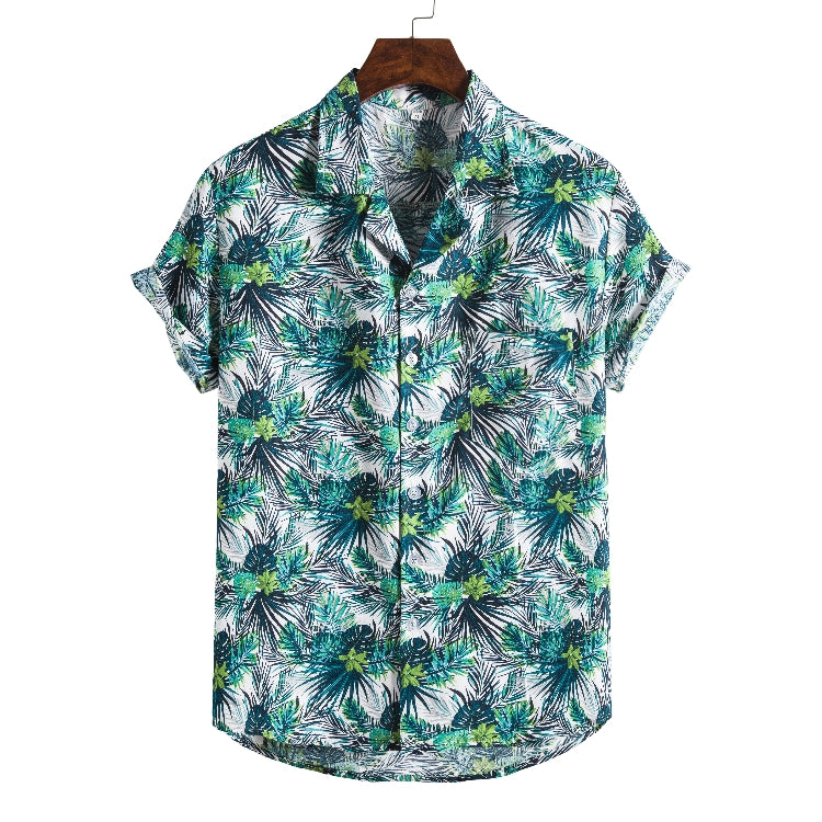 Men’s New Printed Short-Sleeve Beach T-Shirt – Fresh Summer Style