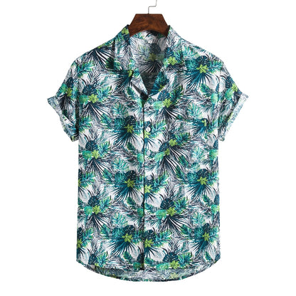 Men’s New Printed Short-Sleeve Beach T-Shirt – Fresh Summer Style