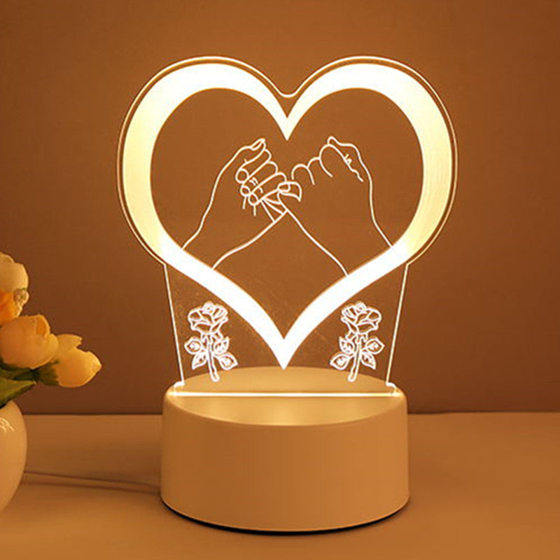 3D Lamp Acrylic USB LED Night Light – Neon Sign Style