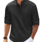 Men’s Casual Long-Sleeve Stand Collar Shirt