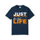 Living Life T-Shirt — Minimal Orange Surf Graphic Tee