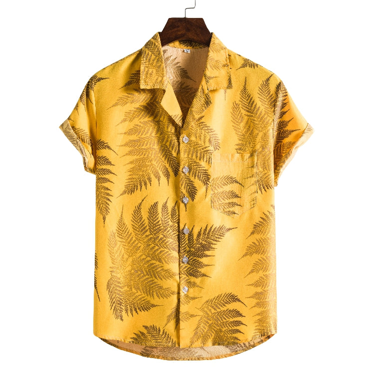 Men’s New Printed Short-Sleeve Beach T-Shirt – Fresh Summer Style