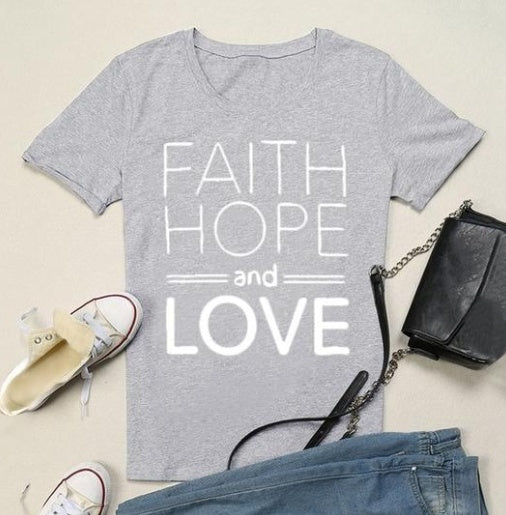 Faith, Hope &amp; Love T-Shirt – Men &amp; Women