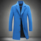 Men’s Solid Colour Casual Business Woollen Coat – Autumn &amp; Winter