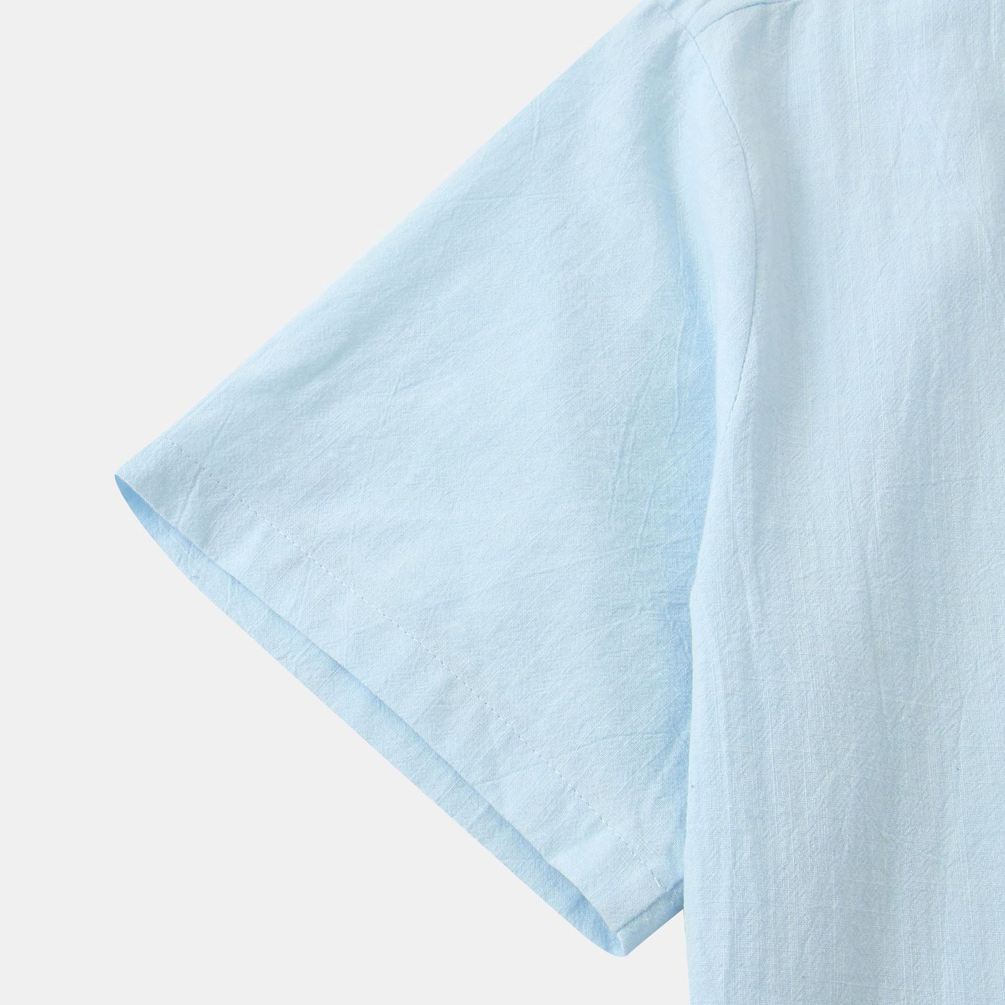 Men’s Casual Solid Color Short-Sleeve Shirt