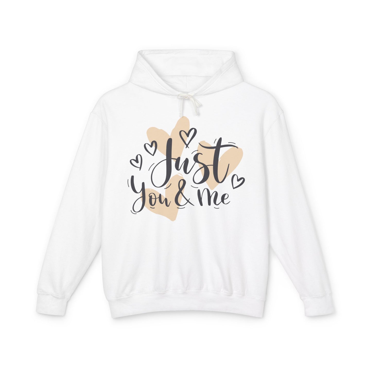 Just You & Me Hoodie — Lightweight Romantic Heart Pullover