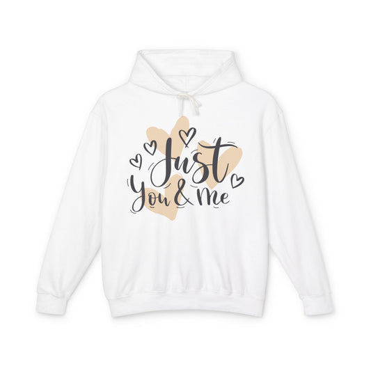 Just You & Me Hoodie — Lightweight Romantic Heart Pullover