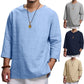 Men’s Loose Casual V-Neck Pullover Shirt