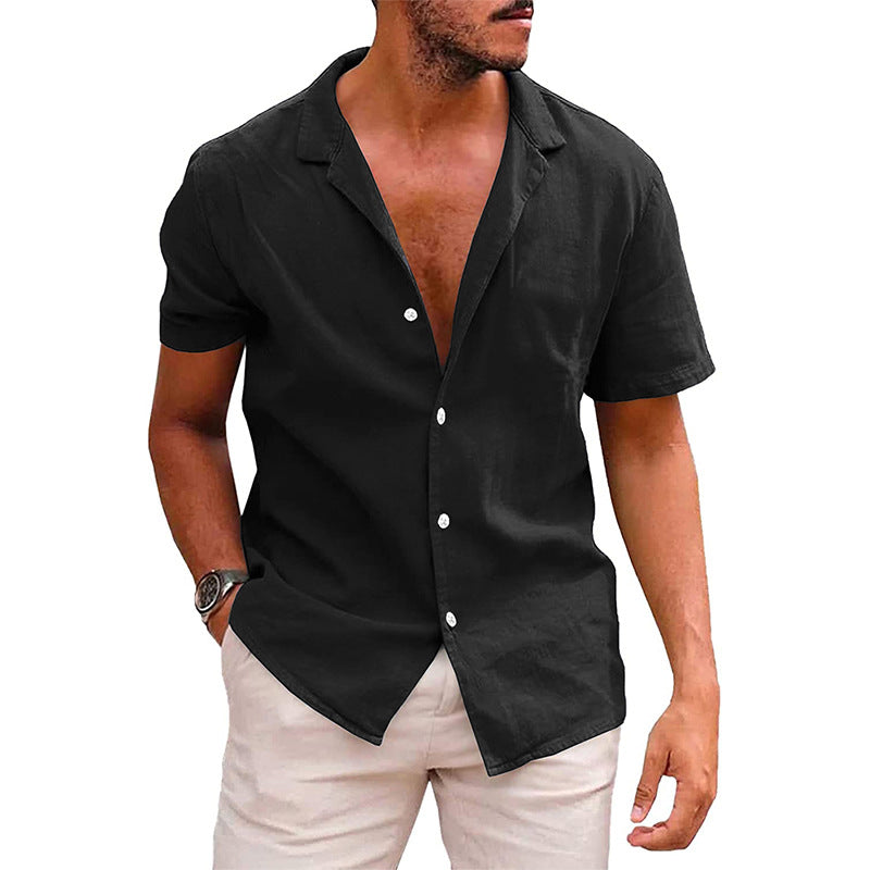 Men’s Casual Short-Sleeve Button-Down Shirt