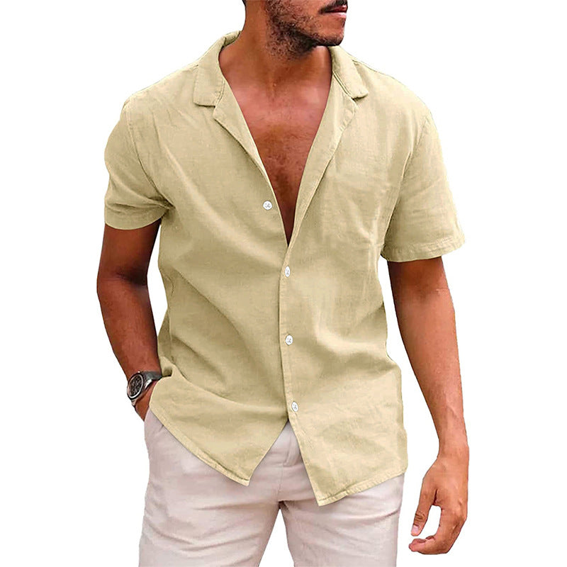 Men’s Casual Short-Sleeve Button-Down Shirt