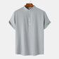 Men’s Casual Solid Color Short-Sleeve Shirt