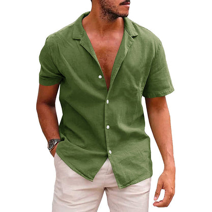 Men’s Casual Short-Sleeve Button-Down Shirt