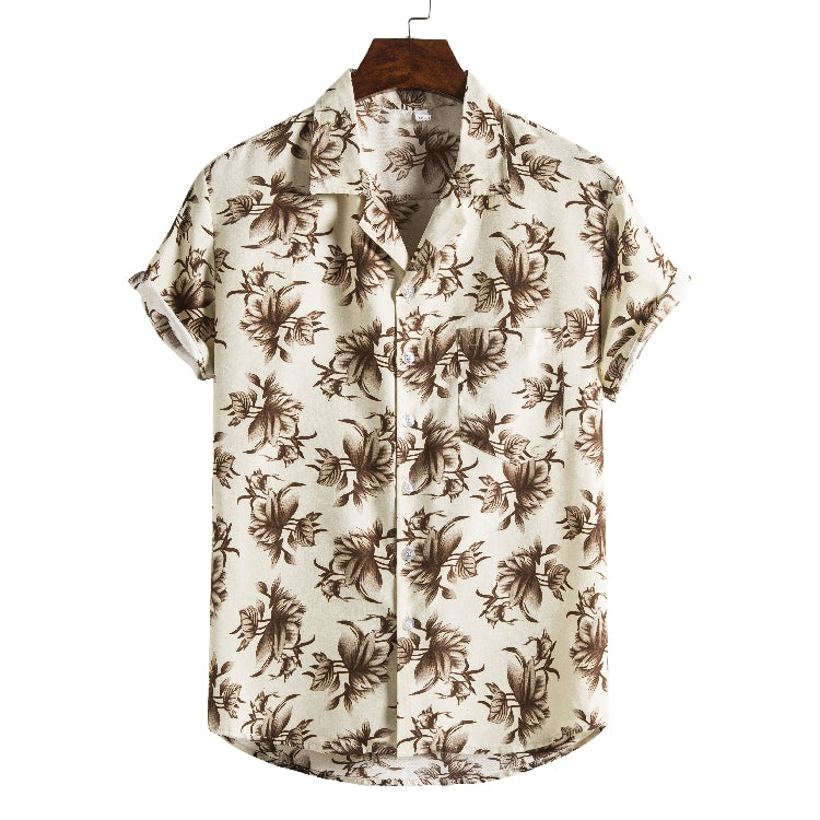 Men’s New Printed Short-Sleeve Beach T-Shirt – Fresh Summer Style