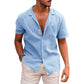 Men’s Casual Short-Sleeve Button-Down Shirt