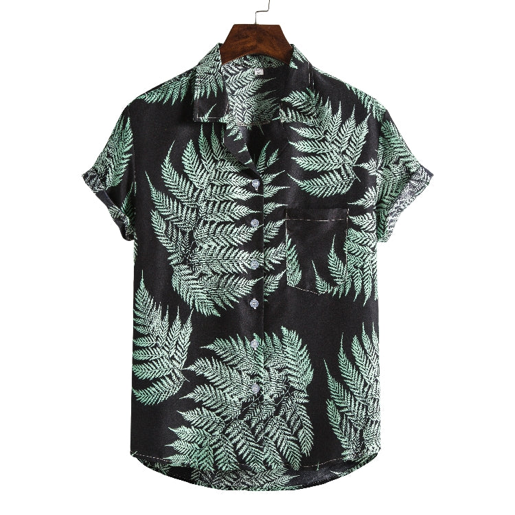 Men’s New Printed Short-Sleeve Beach T-Shirt – Fresh Summer Style