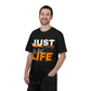 Living Life T-Shirt — Minimal Orange Surf Graphic Tee