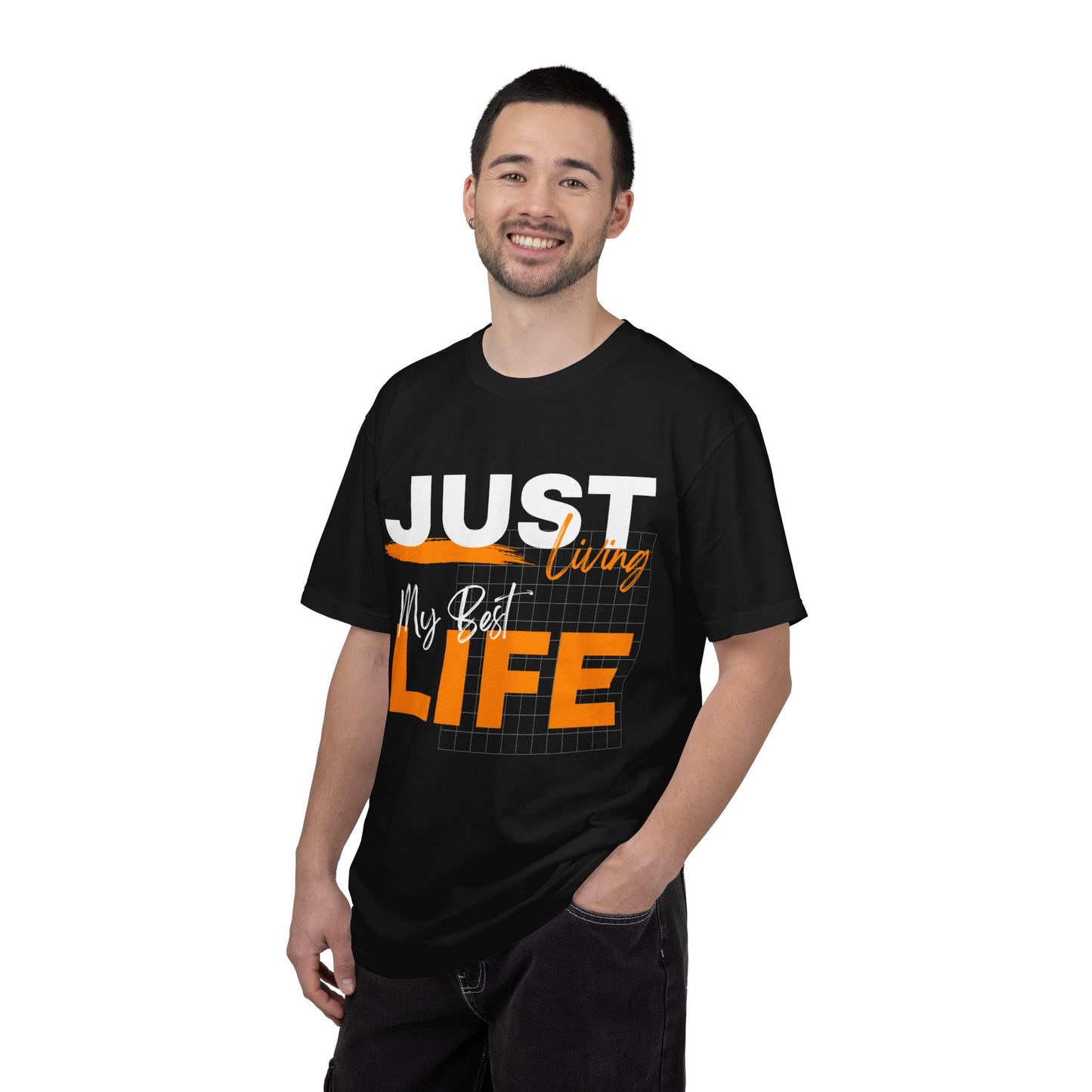 Living Life T-Shirt — Minimal Orange Surf Graphic Tee