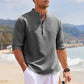 Men’s Casual Long-Sleeve Stand Collar Shirt
