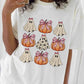 Halloween Pumpkin Bow Fashion Style O-neck Trendy T-shirt