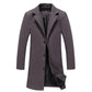 Men’s Solid Colour Casual Business Woollen Coat – Autumn &amp; Winter