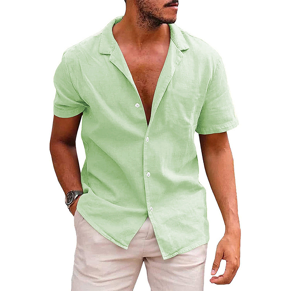 Men’s Casual Short-Sleeve Button-Down Shirt