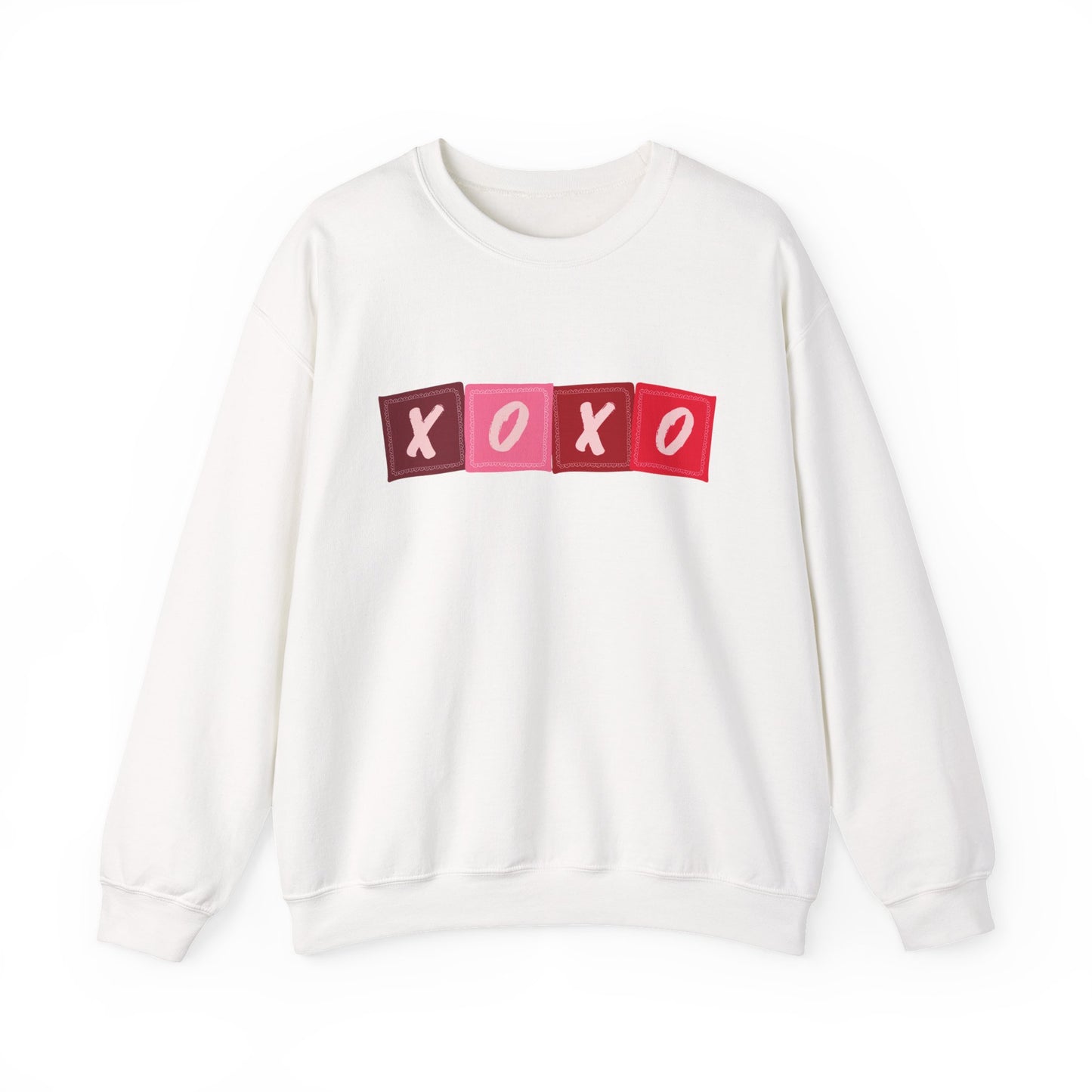 XOXO Block Crewneck Sweatshirt – Cute Valentine Graphic Sweatshirt