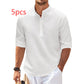 Men’s Casual Long-Sleeve Stand Collar Shirt