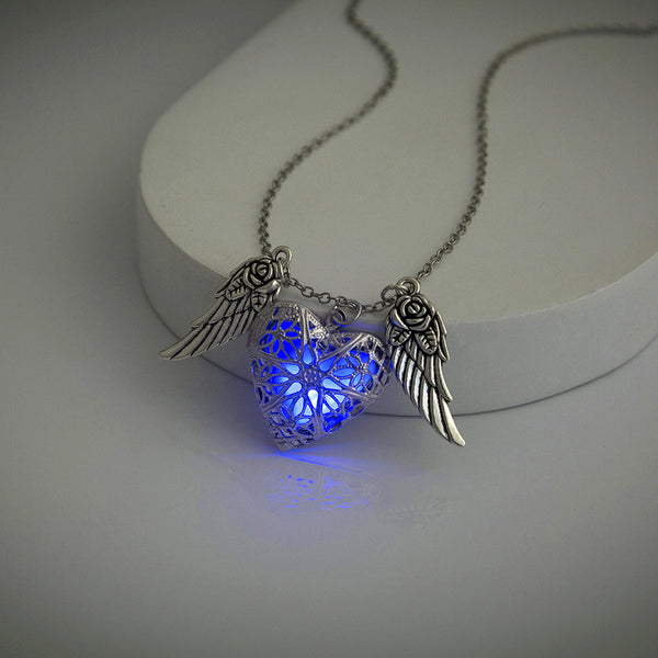 Jewellery Fashion Creative Angel Wing Love Glow Necklace