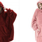 Hoodie Sweatshirt With Big Pocket Tops Sweater Comfortable Loose Double-Sided Fleece Thicker Wearable Blanket