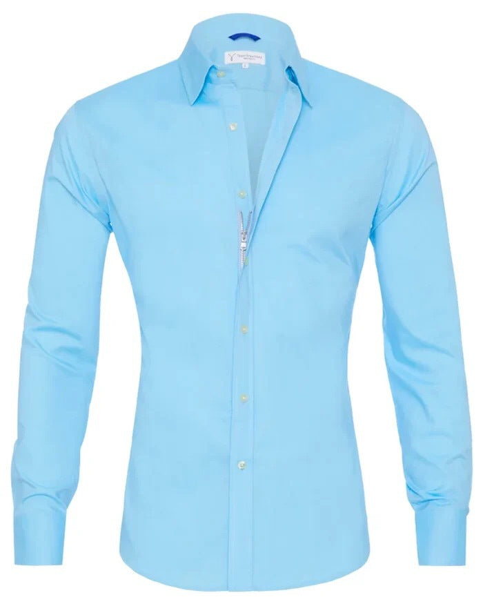 Men’s Fashion Long-Sleeve Zipper Shirt