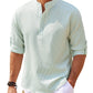 Men’s Casual Long-Sleeve Stand Collar Shirt