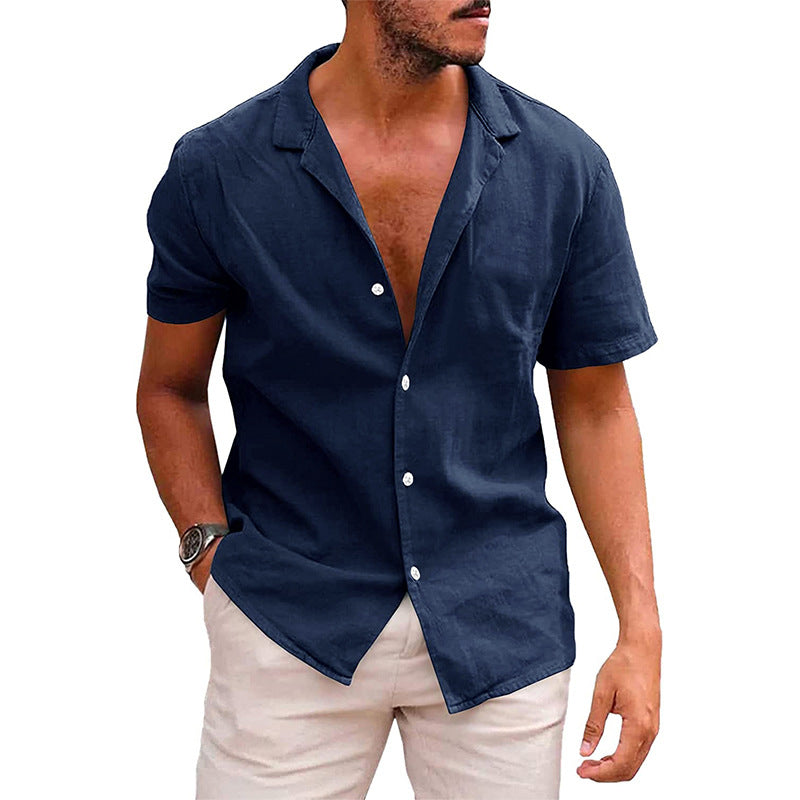 Men’s Casual Short-Sleeve Button-Down Shirt