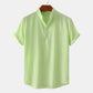 Men’s Casual Solid Color Short-Sleeve Shirt