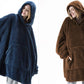 Hoodie Sweatshirt With Big Pocket Tops Sweater Comfortable Loose Double-Sided Fleece Thicker Wearable Blanket