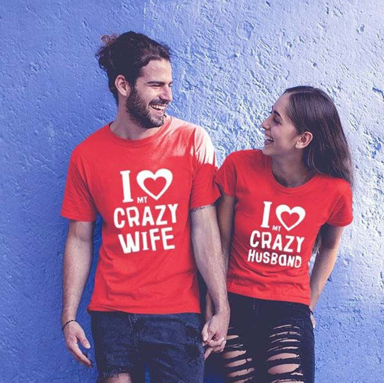 European and American Style Couples Short-Sleeve T-Shirts,