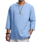Men’s Loose Casual V-Neck Pullover Shirt