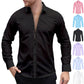 Men’s Fashion Long-Sleeve Zipper Shirt